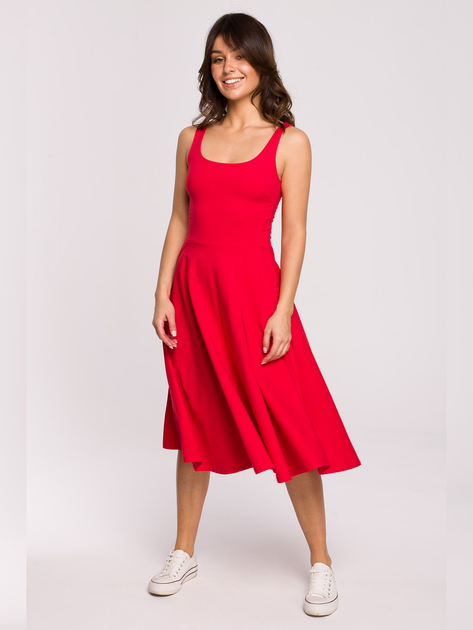 Sukienka Sundress BeWear B218 1130303 S Czerwona (5903887654197) - obraz 1