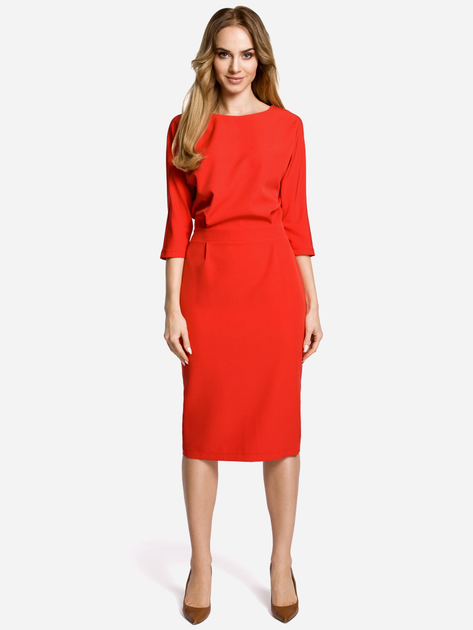 Sukienka ołówkowa damska z rozcięciem Made Of Emotion M360 L Czerwona (5903068405457) - obraz 1