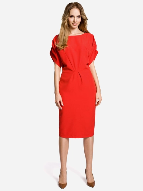 Sukienka ołówkowa damska z rozcięciem Made Of Emotion M364 XL Czerwona (5903068406287) - obraz 1