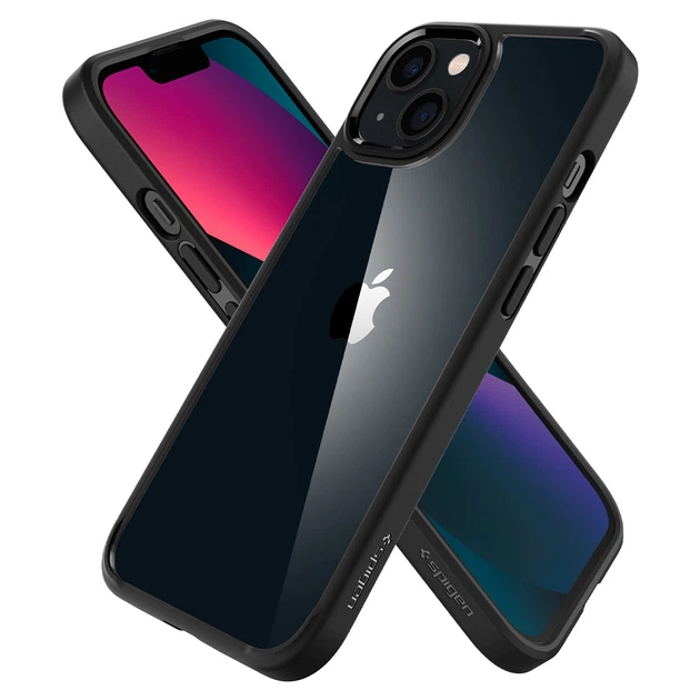 Чохол протиударний Spigen Ultra Hybrid для Iphone 13/14 Matte Black Прозорий ACS03523 - зображення 9