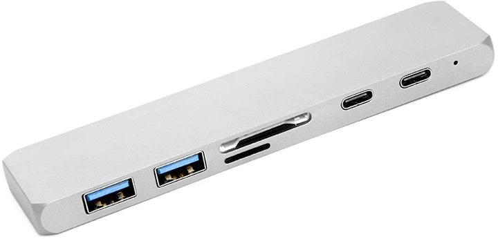 USB-хаб PowerPlant Type-C — HDMI 4K, USB 3.0, USB Type-C, SD, microSD Grey (CA911684) - Фото 1 USB-хаб PowerPlant Type-C — HDMI 4K, USB 3.0, USB Type-C, SD, microSD Grey (CA911684) - зображення 1