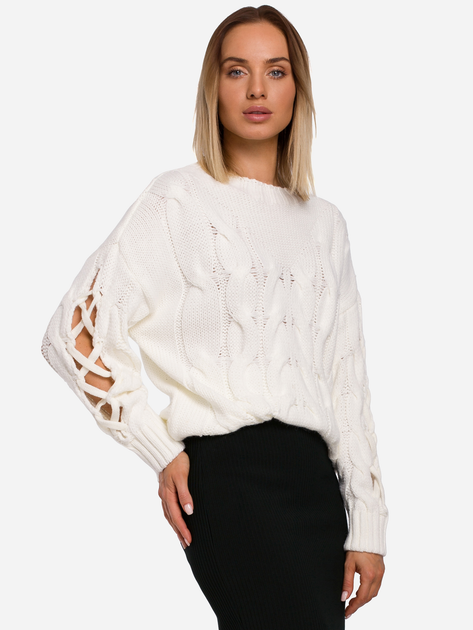 Sweter damski luźny Made Of Emotion M539 S/M Ecru (5903068487293) - obraz 1