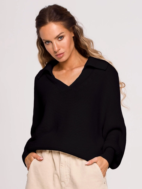 Пуловер жіночий Made Of Emotion M687 L/XL Чорний (5903887667241) - зображення 1