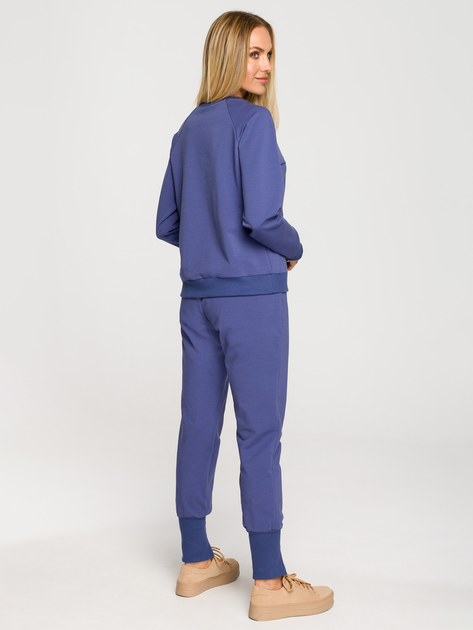 Bluza damska bez kaptura Made Of Emotion M693 S Indigo (5903887672849) - obraz 4
