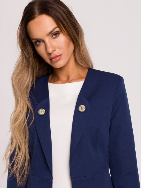 Marynarka damska Made Of Emotion M665 S Granatowa (5903887663250) - obraz 4