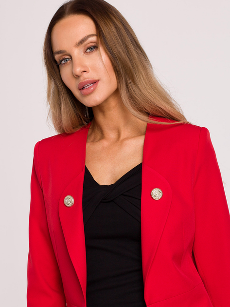 Marynarka damska Made Of Emotion M665 L Czerwona (5903887663182) - obraz 4