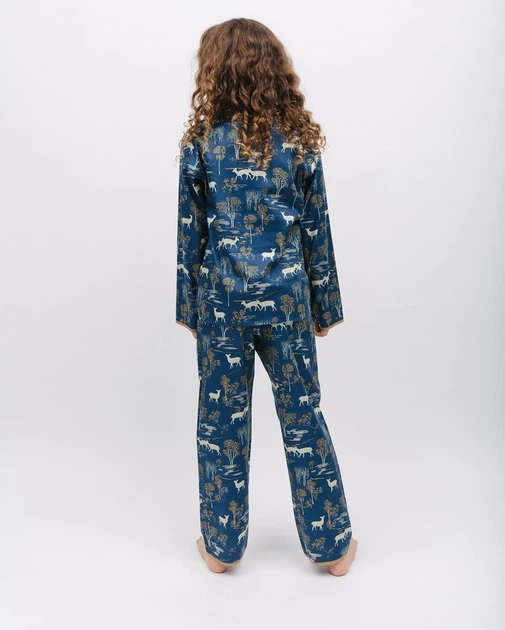 Піжама для дівчинки Cyberjammies Fawn 7032 10-11 лет/146 см Синій з принтом (5051877473553) - зображення 2