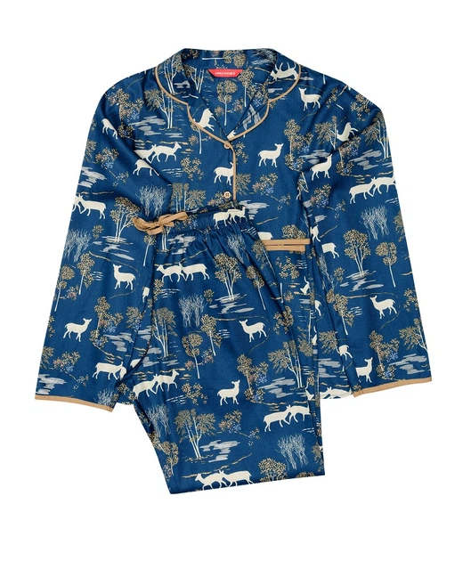 Піжама для дівчинки Cyberjammies Fawn 7032 10-11 лет/146 см Синій з принтом (5051877473553) - зображення 3