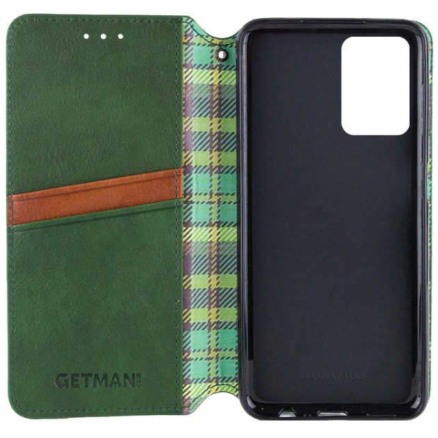 Кожаный чехол книжка GETMAN Cubic (PU) для Xiaomi Redmi 12 Green - изображение 3
