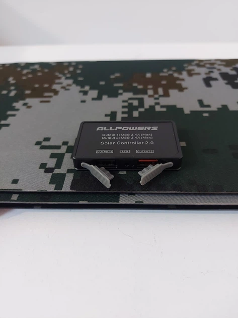 Портативная солнечная панель Allpowers 21W ETFE 2xUSB 2.4A, солнечная батарея для телефона Камуфляж - изображение 5