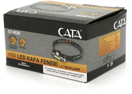 Налобний ліхтарик Cata CT-9120 1 LED 3W 1 LED Cob 2 режими (YT28979) - Фото 3 Налобний ліхтарик Cata CT-9120 1 LED 3W 1 LED Cob 2 режими (YT28979) - зображення 3