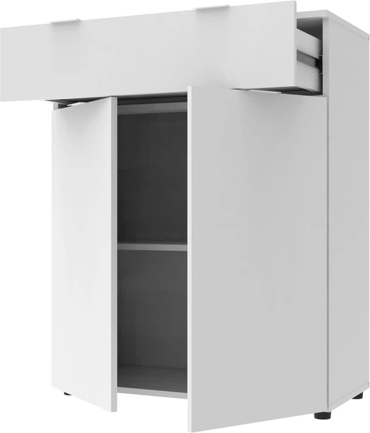Комод Doros Рон 2 80 х 38 х 100 см 2 фасада 1 шухляда Белый (41516003) - изображение 3