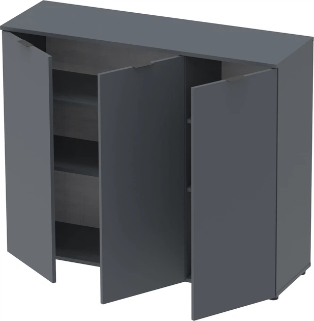 Комод Doros Рон 6 120 х 38 х 100 см 3 фасада Графит (41516000) - изображение 3