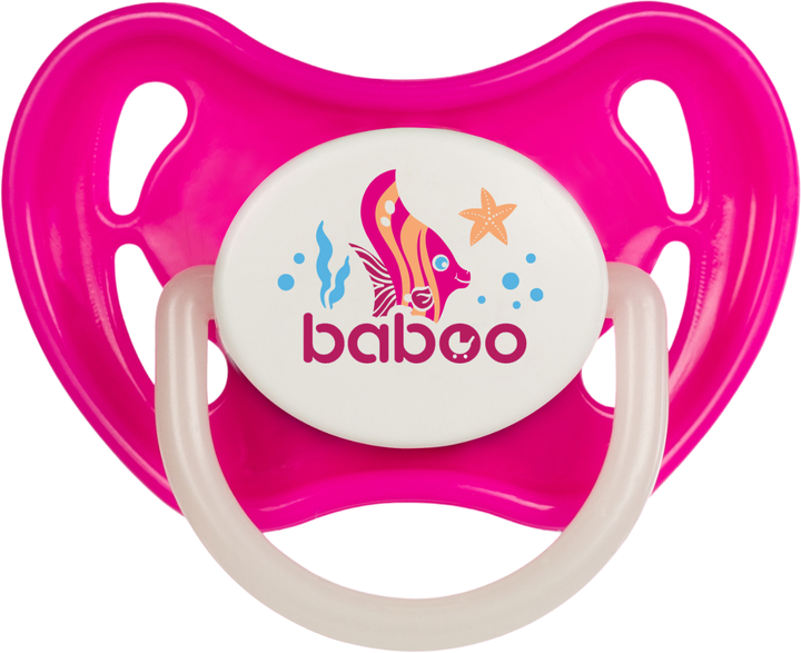 Пустышка Baboo Sea Life Симметричная Силиконовая Розовая от 6 месяцев (5-032) - Фото 1 Пустышка Baboo Sea Life Симметричная Силиконовая Розовая от 6 месяцев (5-032) - изображение 1
