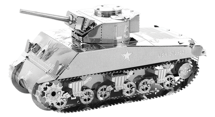 Металевий 3D-пазл Танк Sherman - Фото 2 Металевий 3D-пазл Танк Sherman - зображення 2
