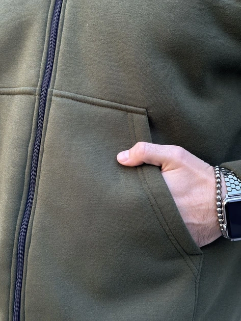 Толстовка на підкладці з овчини. мод КІТ_500, хакі, розмір 42-44 - Фото 9 Толстовка на підкладці з овчини. мод КІТ_500, хакі, розмір 42-44 - зображення 9