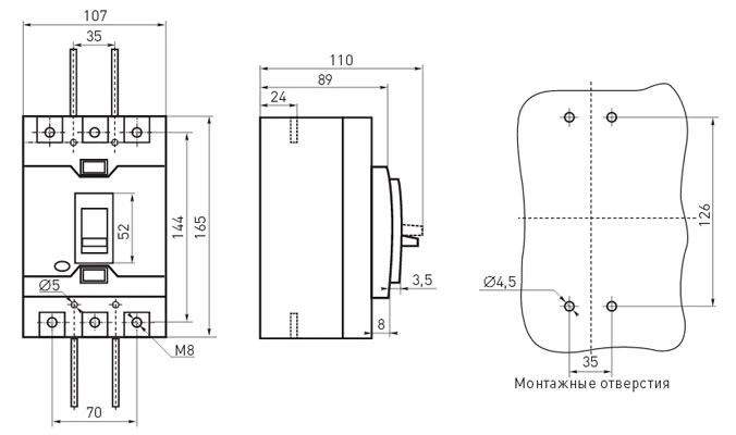 Автоматический выключатель 3Р 225А 65кА [i0660018] e.industrial.ukm.250SL.225 E.NEXT - изображение 2
