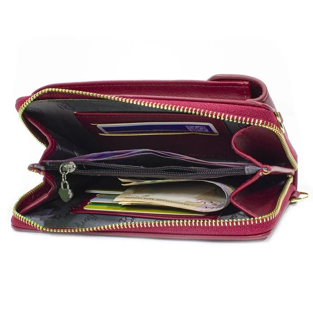 Женский кошелек Baellerry N8591 Red сумка-клатч для телефона денег банковских карт - изображение 6