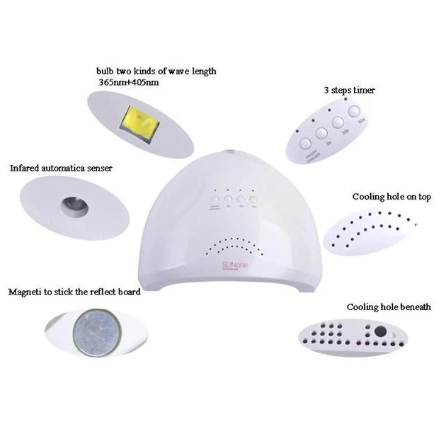 Сушарка для нігтів Sun one nail lamp FD77-1 Лампа для манікюру гель лаком Світлодіодна сушарка для нігтів - Фото 2 Сушарка для нігтів Sun one nail lamp FD77-1 Лампа для манікюру гель лаком Світлодіодна сушарка для нігтів - зображення 2