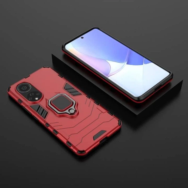 Чохол Fiji Ring для Huawei Nova 9 SE броньований бампер з кільцем підставкою червоний - Фото 4 Чохол Fiji Ring для Huawei Nova 9 SE броньований бампер з кільцем підставкою червоний - зображення 4
