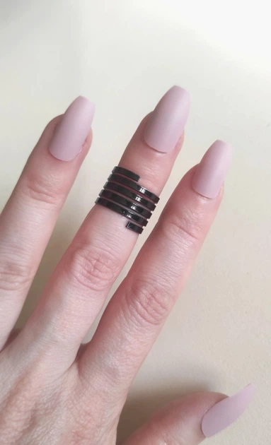Накладні нігті із клеєм Technic Cosmetics Squareletto - Matte Nude 24.шт. Рожевий - зображення 3