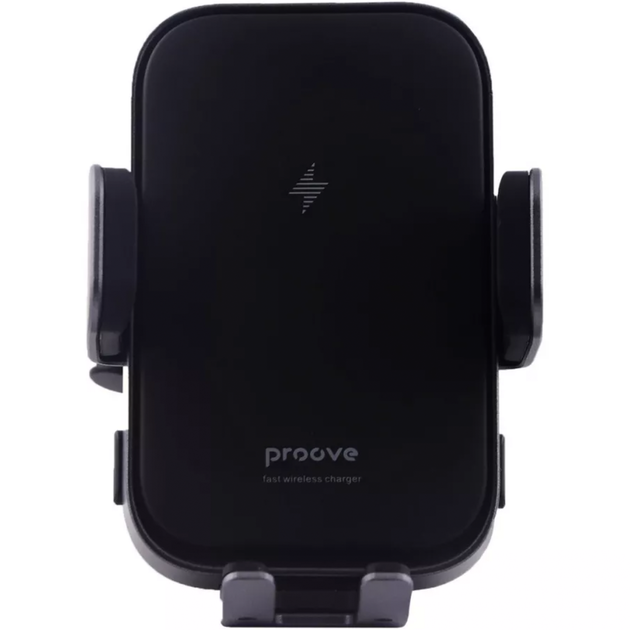 Автодержатель с беспроводной зарядкой Proove Triple Сlamp Pro Wireless Car Charger 15W, Black - Фото 2 Автодержатель с беспроводной зарядкой Proove Triple Сlamp Pro Wireless Car Charger 15W, Black - изображение 2