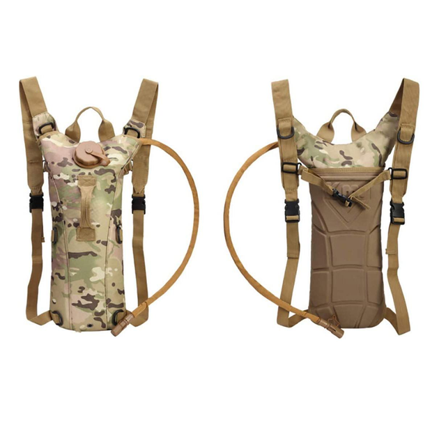 Гидратор военный для армии Camel Bag Water Bag, тактическая сумка-резервуар для воды 2,5 л Бежевый мультикам - изображение 2