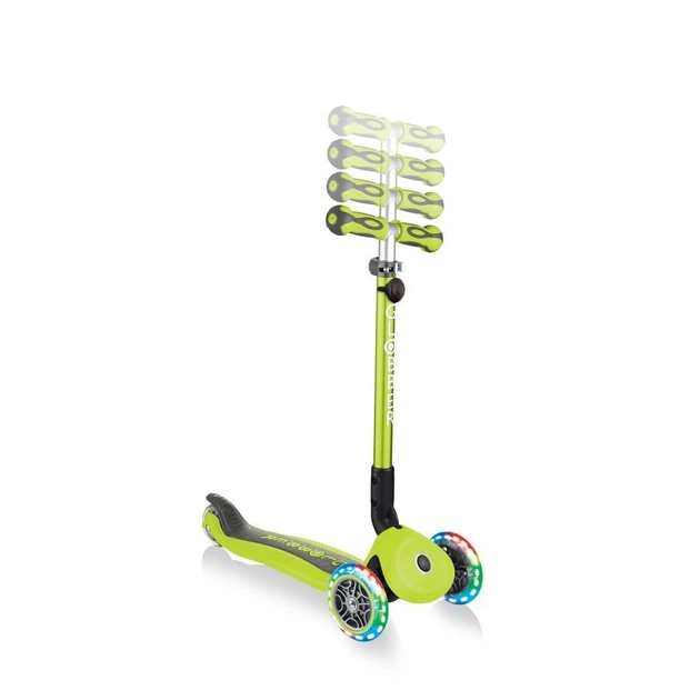 Дитячий самокат з сидінням та ручкою Globber GO UP Deluxe Lights зелений (646-106) - Фото 9 Дитячий самокат з сидінням та ручкою Globber GO UP Deluxe Lights зелений (646-106) - изображение 9