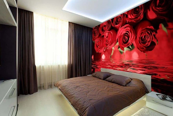 3D Фото Шпалери PHOTODECOR "Червоні троянди над водою" - зображення 5