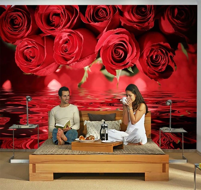 3D Фото Шпалери PHOTODECOR "Червоні троянди над водою" - зображення 10