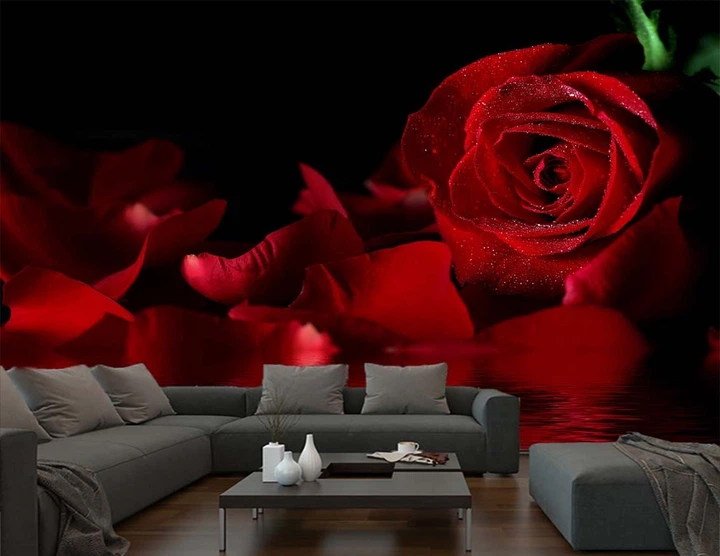 3D Фото Обои PHOTODECOR "Роза с лепестками над водой" 1 кв.м. - Фото 3 3D Фото Обои PHOTODECOR "Роза с лепестками над водой" 1 кв.м. - изображение 3