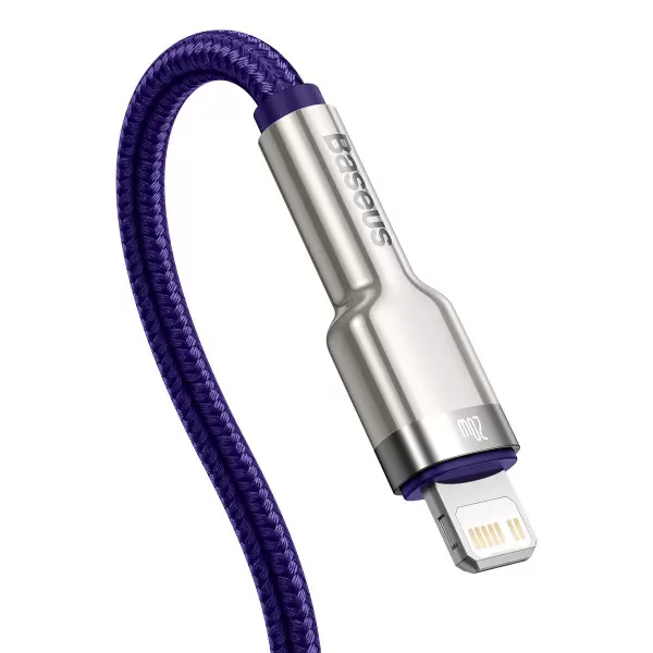 Кабель Baseus CATLJK-B05 Cafule Metal Type-C to Lightning PD 20W 2m purple - изображение 8
