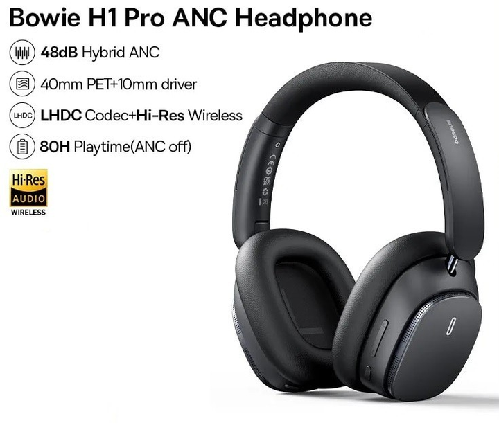 Наушники Baseus Bowie H1 Pro ANC (black) купить в интернет