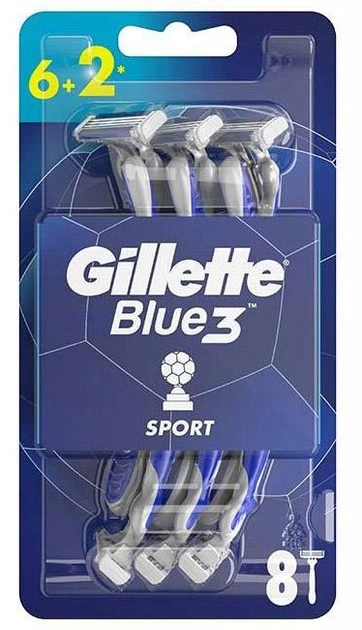 Одноразові станки для гоління (Бритви) чоловічі Gillette Blue 3 8 шт (7702018531783) - зображення 1