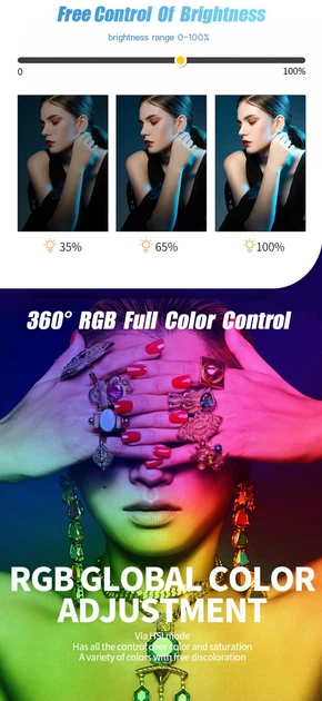 Ручной светодиодный светильник разноцветная лампа меч для фотостудии Ulanzi VL119 RGB Tube Light 50см, CRI 95+, 2500-9000К с возможностью крепления на штатив - изображение 13
