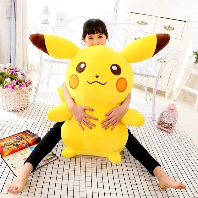 Плюшева іграшка подушка My Kigu Покемон Пікачу Антистрес Жовта 120 см (9014/1) - зображення 2