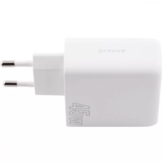Зарядное устройство Proove Silicone Power 45W Type C + USB, White сетевой адаптер для зарядки - изображение 2