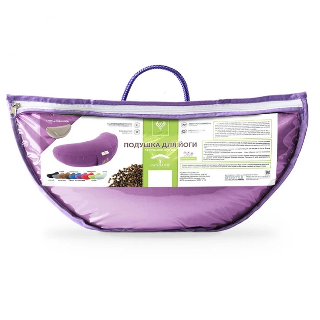 Подушка ортопедическая для йоги Ideia Organic сиреневая 46x25x10 8-30233*009 - изображение 5