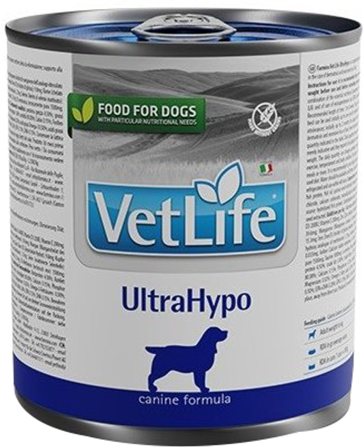 Mokra karma dla psów Farmina Vet Life Natural Diet Ultrahypo 300 g (8606014106404) - obraz 1