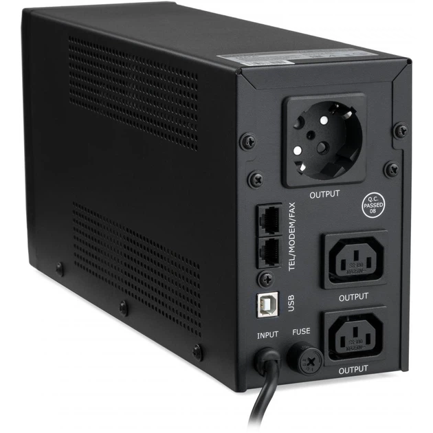 Источник бесперебойного питания Vinga LED 650VA металлический кабель с USB (VPE-650PRMU) - Фото 3 Источник бесперебойного питания Vinga LED 650VA металлический кабель с USB (VPE-650PRMU) - изображение 3