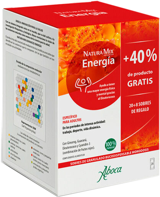 Дієтична добавка Aboca Natura Mix Advanced Energia 28 саше (8032472019497) - зображення 1