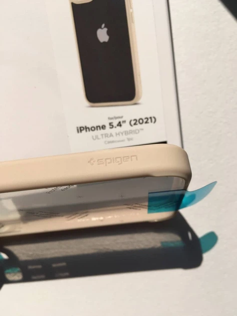 Чехол противоударный Spigen Ultra Hybrid для Iphone 13 Mini (5.4") Sand Beige Прозрачный ACS03321 - Фото 9 Чехол противоударный Spigen Ultra Hybrid для Iphone 13 Mini (5.4") Sand Beige Прозрачный ACS03321 - изображение 9