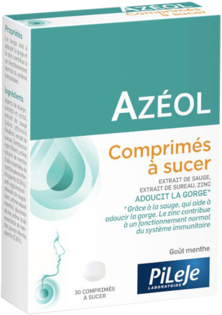 Suplement diety PiLeJe Azeol Throat 30 tabletek (3701145600243) - obraz 1