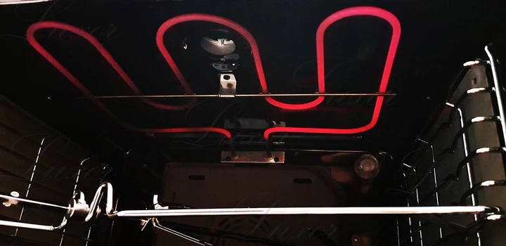 Духова шафа газова Luxor Qualität 60 GWO Grill конвектор, біле скло + набір для підключення пропан в подарунок, білий - зображення 8