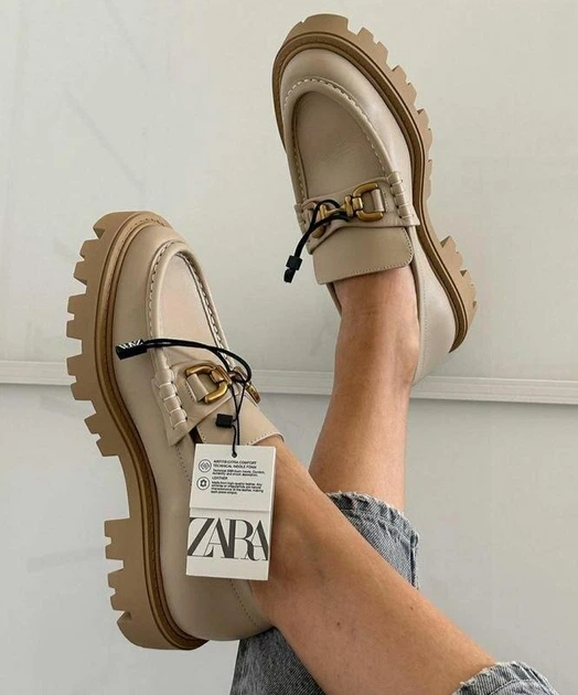 Шкіряні лофери Zara 2582/110 40 р. 26,0см – Оригінальне взуття