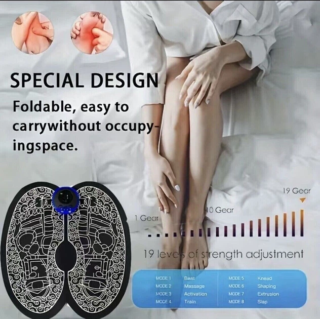 Массажный коврик для ступней микротоковый EMS Foot Relax стимулирующий кровообращение, расслабляющий - изображение 7