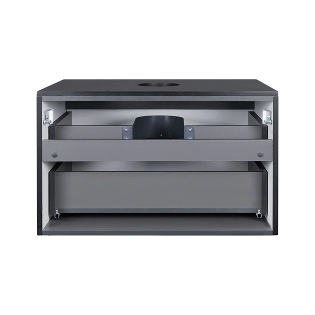 Тумба підвісна Qtap Tern 800х476х469 Matt black зі стільницею QT1779TPL802MB - зображення 7