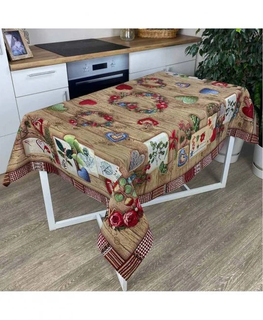 Скатертина Wooden Прованс 135х240 см Різнокольоровий (2893) - Фото 2 Скатертина Wooden Прованс 135х240 см Різнокольоровий (2893) - зображення 2