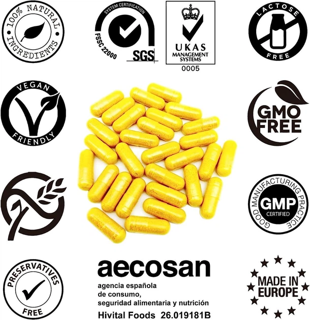Берберин 1000 мг Hivital Foods - 120 капсул - изображение 2