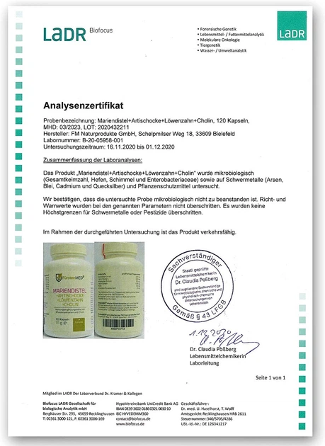 Печеночный комплекс (Расторопша, артишок, одуванчик) FurstenMED – 120 капсул - изображение 6